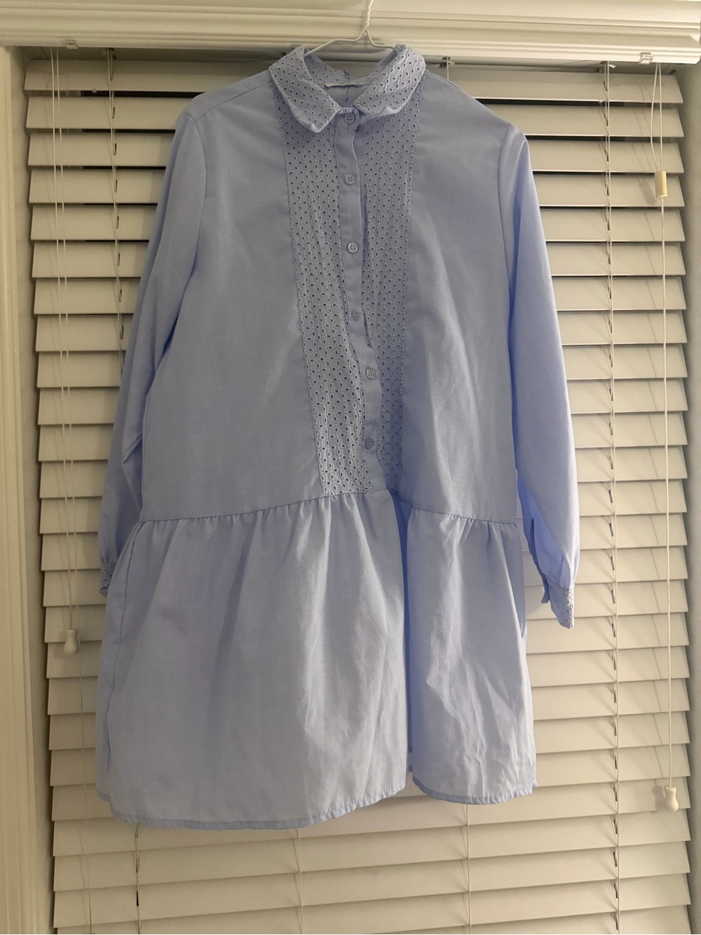 Sunday Up Light Blue Eyelet Blouse
